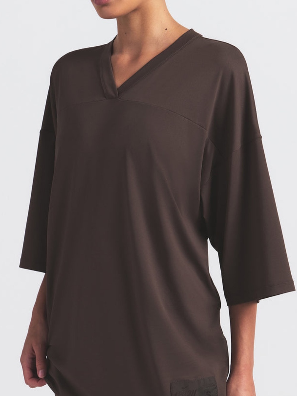 NWT Nike SKIMS Airy Oversized Tee Size Large in Dark Sepia